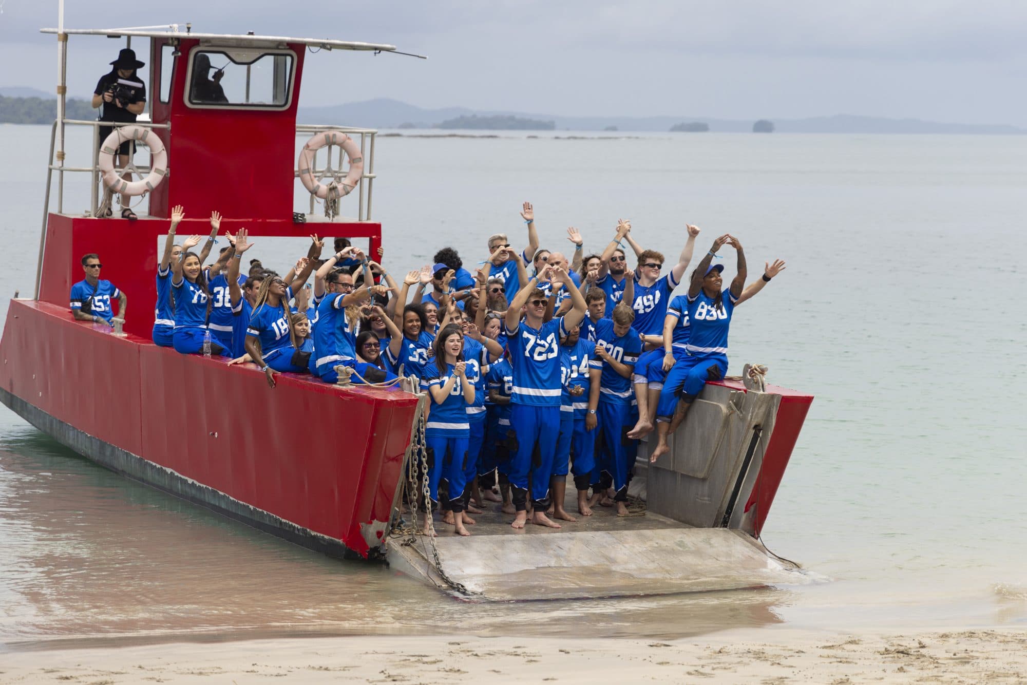 Arriving at the remote island where two girls were baptized
