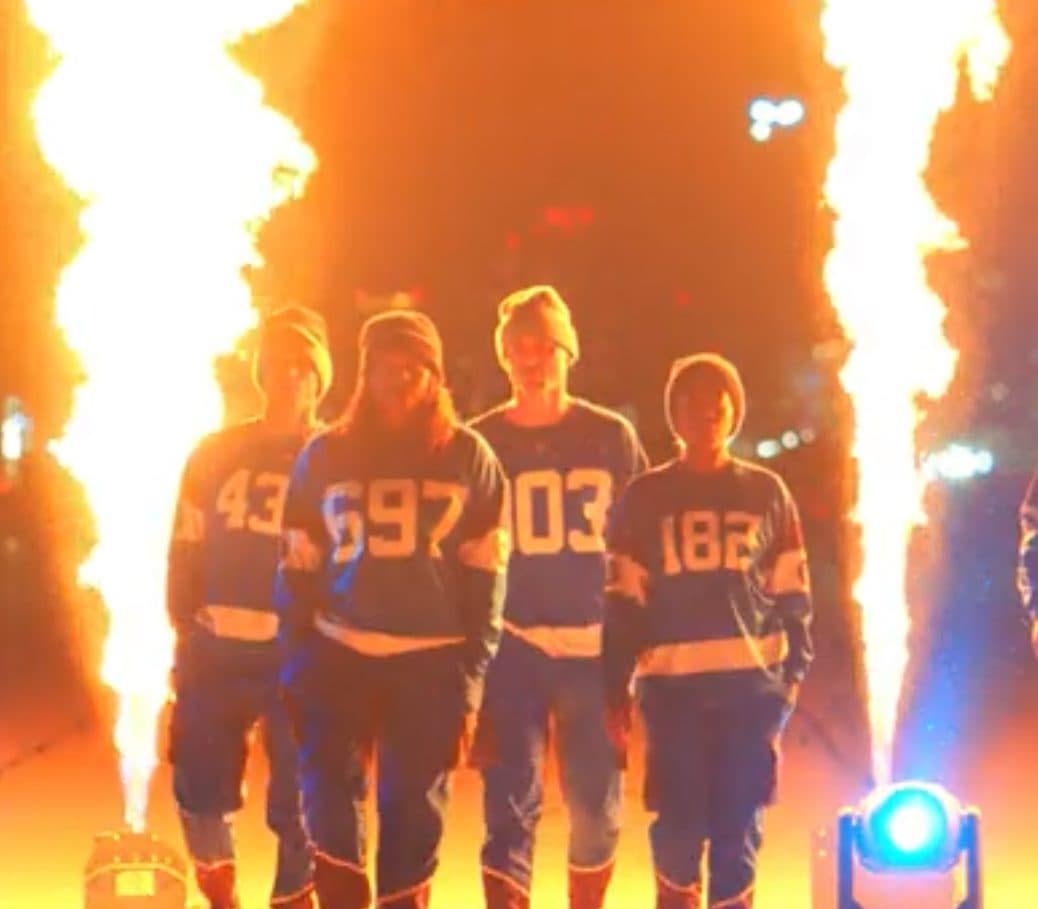 Contestants gathered on the set of Beast Games