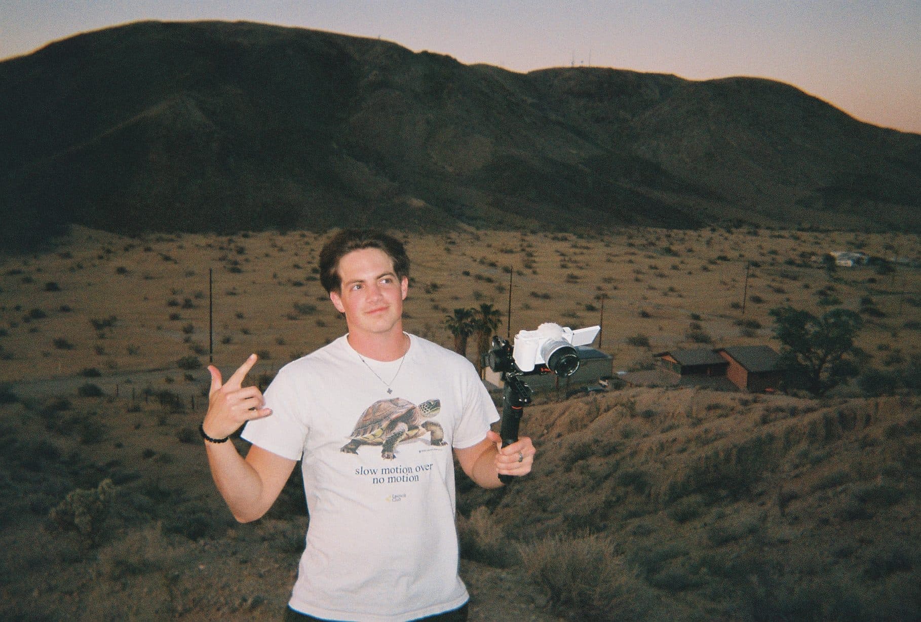 Alone with God in the desert at dusk