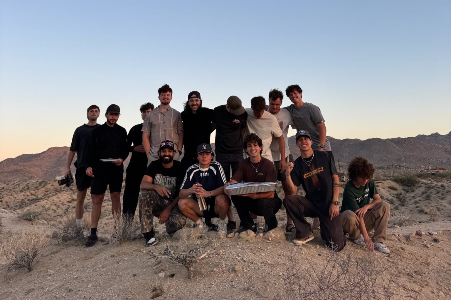 The first Revolutionary Cohort gathered in the desert at dusk