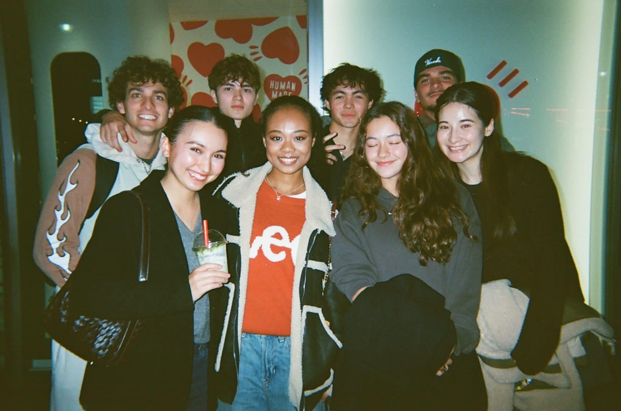 Arm in arm with new friends in Japan