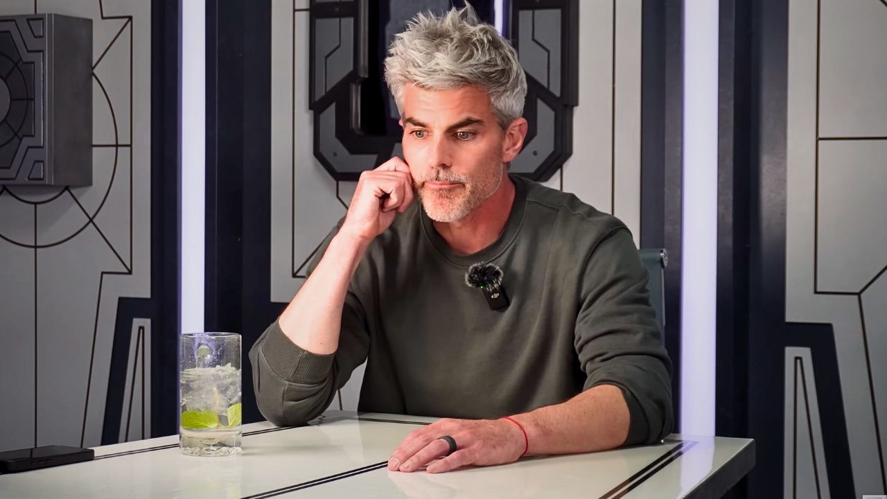 Jeff recording a Beast Games podcast episode