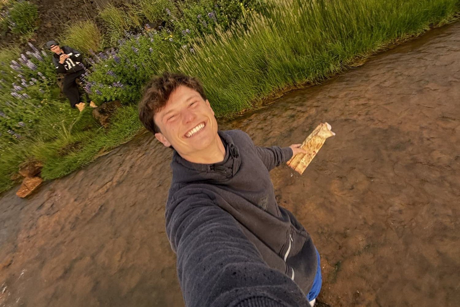 A treasure hunt clue found in a stream in rural Iceland