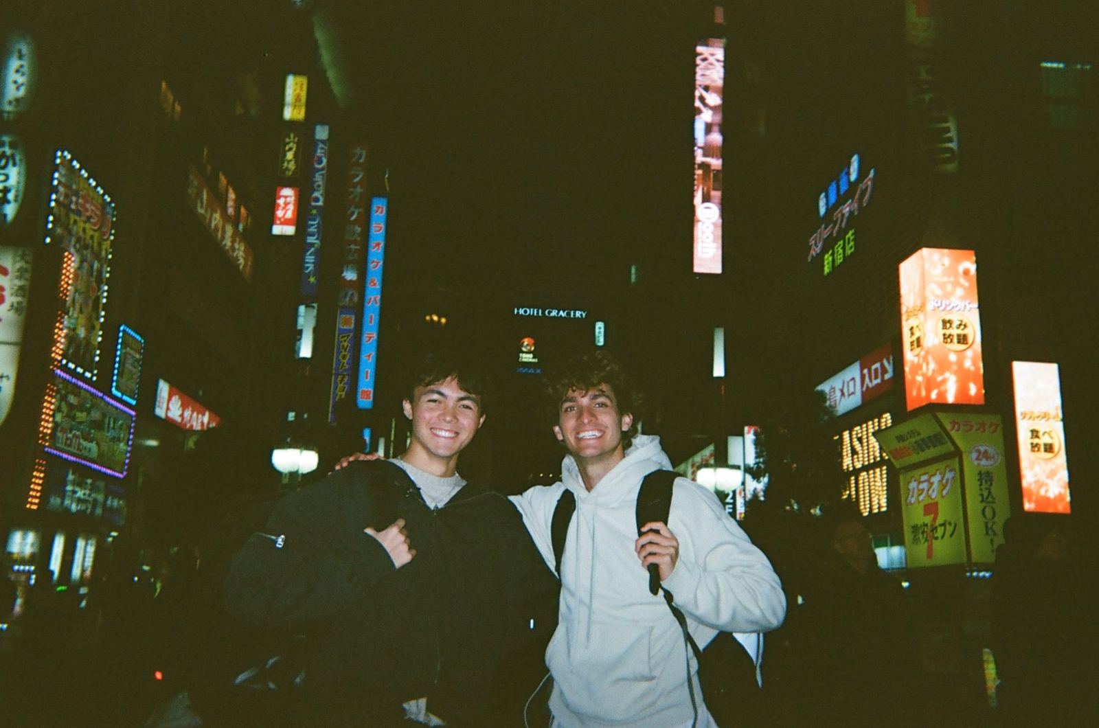 Walking the neon streets of Tokyo at night